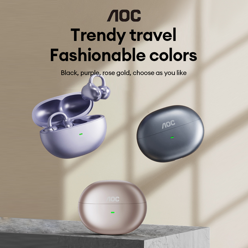 Headphones Wireless - AOC ACD2544 Kabellose Bluetooth-Ohrbügel-Kopfhörer Open-Ear-Kopfhörer Surround-Stereo-Sound