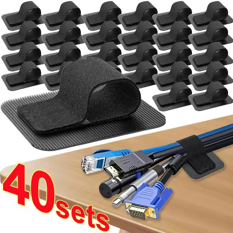 Cable Organizer - 4-40 Sets Kabelmanagement Unter dem Schreibtisch