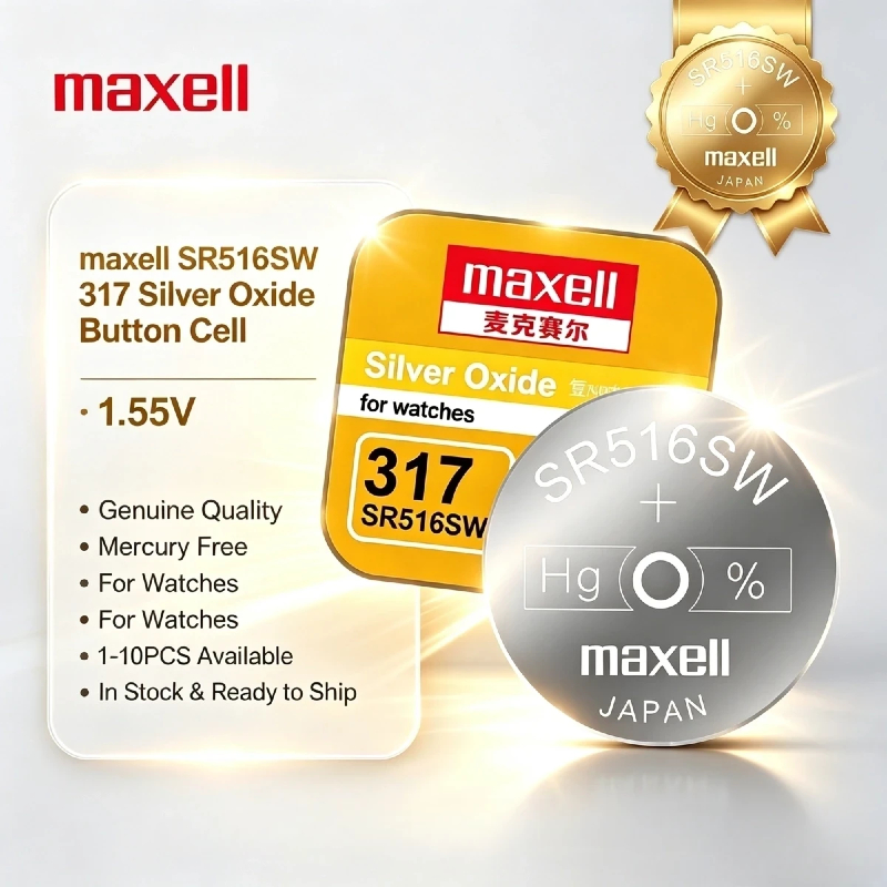 Electronics And Gadgets Ce - Maxell SR516SW 317 Silberoxid-Knopfzelle 1,55 V,