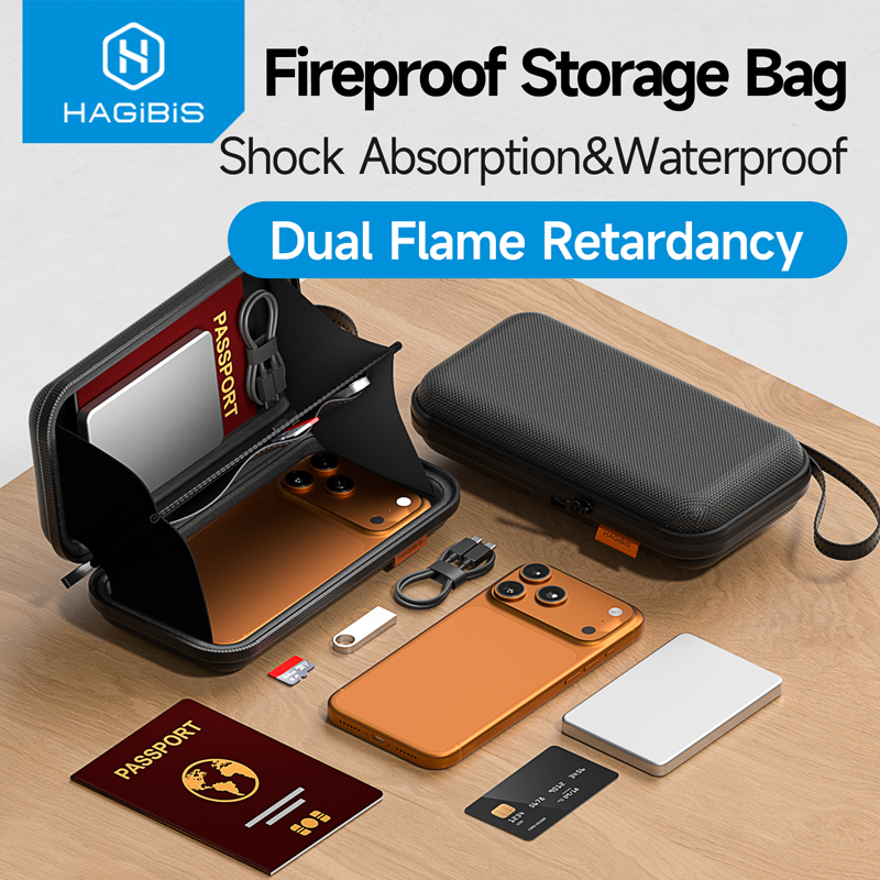 Power Bank - Hagibis Feuerfeste Aufbewahrungstasche Reise-Tragetasche für Handy,