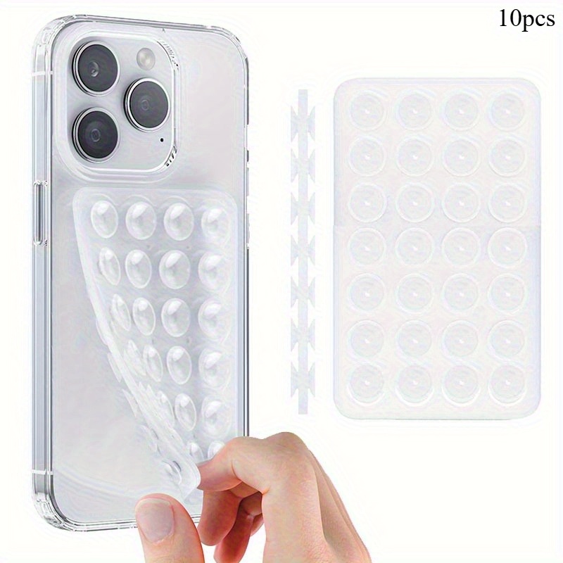 Phone Holder - 10 Stück Doppelseitige Silikon-Saughalterungen für Telefone