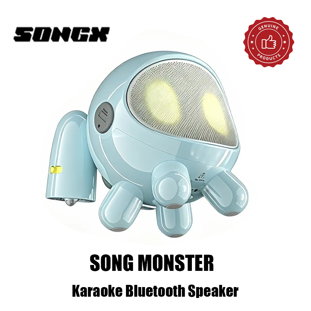 Bluetooth Speaker - SONGX SONGMONSTER Niedlicher Roboter-Karaoke-Bluetooth-Lautsprecher mit 2