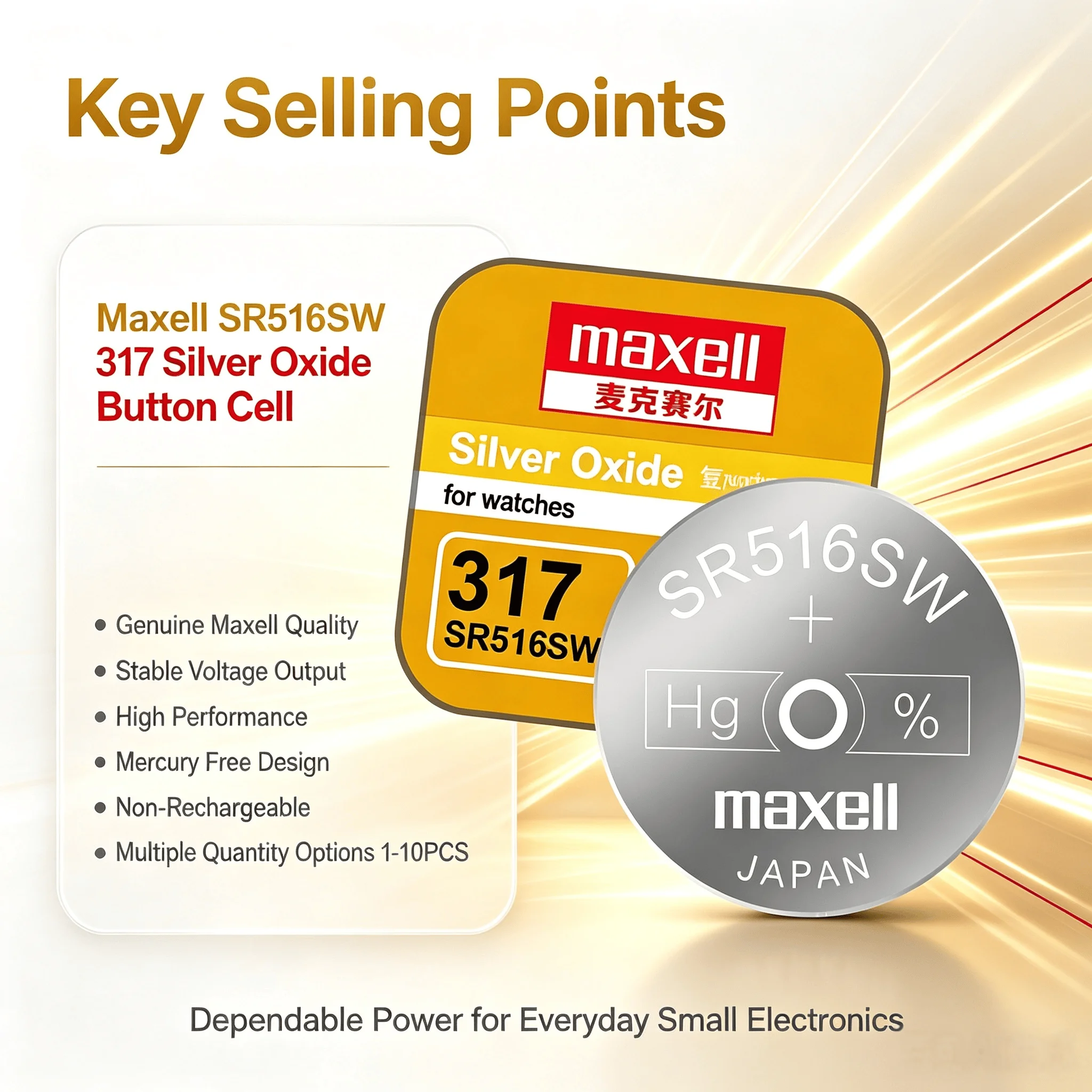 Maxell SR516SW 317 Silberoxid- – Electronics And Gadgets Ce Bewertung und Preis